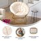 Flash Furniture Gwen 38" Oversize Portable Faux Fur Folding Saucer Moon Chair for Dorm and Bedroom, Ivory Sherpa/Soft Gold Frame FV-FMC-025-IV-SGD-GG - alternate 6